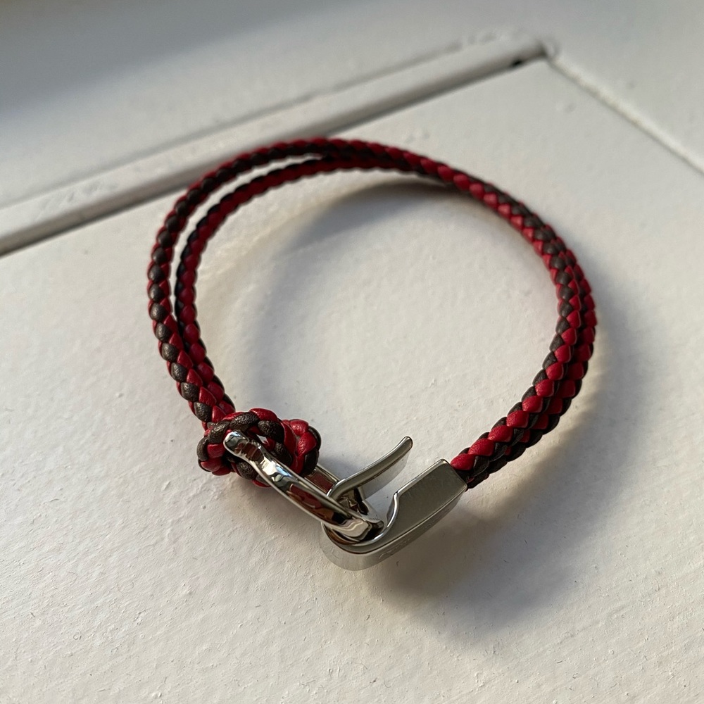 Salvatore Ferragamo Braided Double Wrap Bracelet